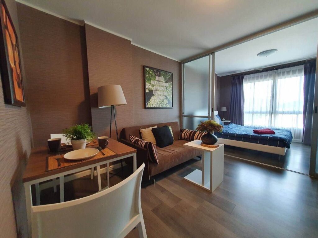 Dcondo mine Condo.
 Building B, 8 floors
 Typs Studio 29.94 sqm.
 View Duty free